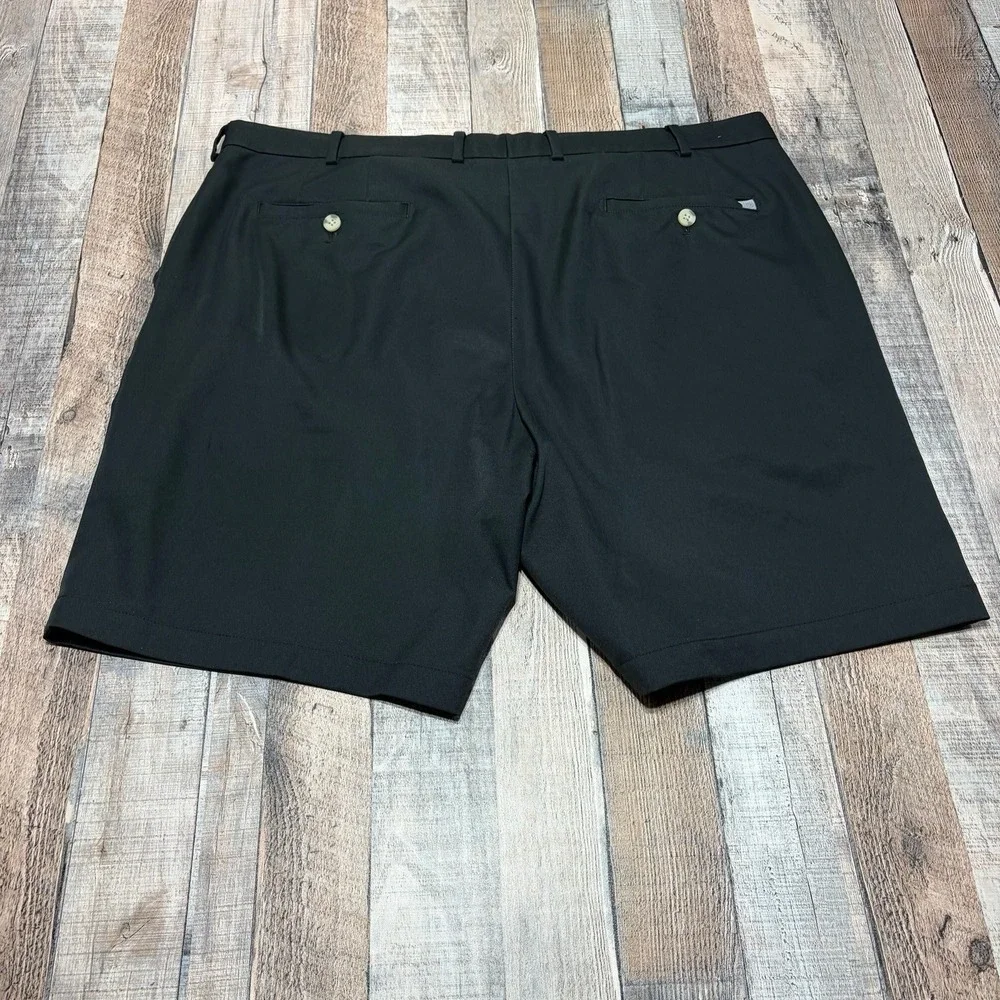 Peter Millar Men's Performance Golf Shorts Black Stretch Flat Front Size 40